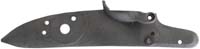 lock plate & pan, wax cast steel, 5.6" x 1.02", tapped